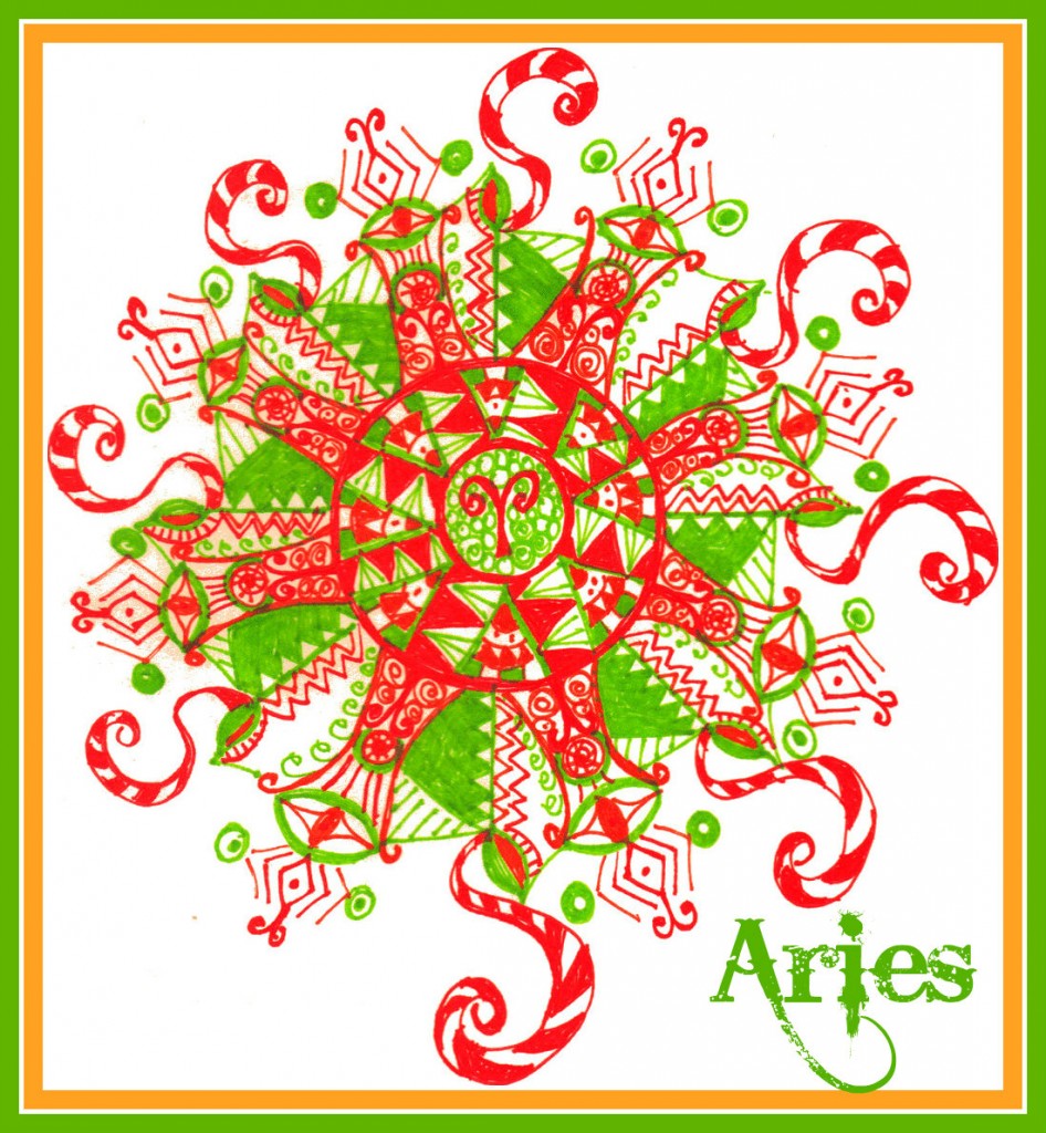 mandala art aries