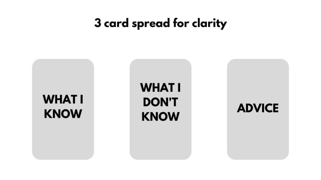 3 card tarot spreads for clarity